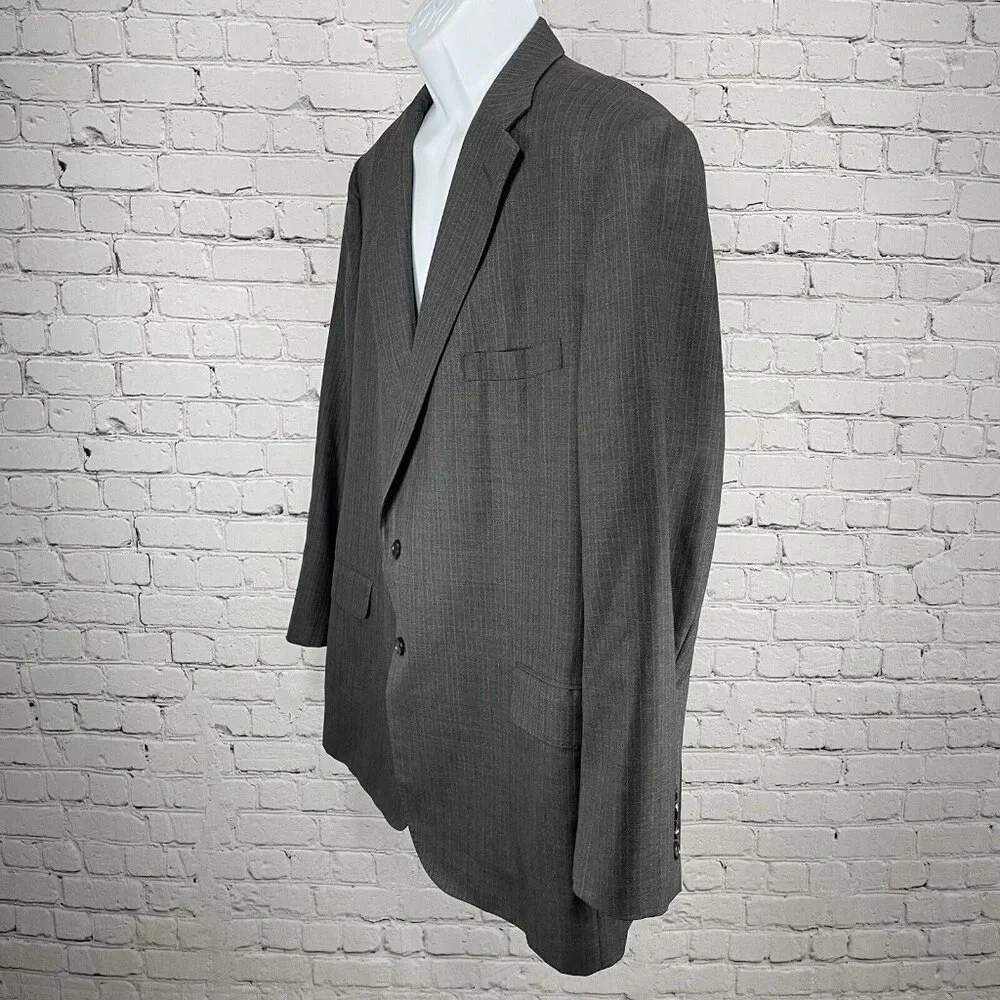 Executive Collection Tom James Grey USA Tailored Sport Coat Blazer Size 48